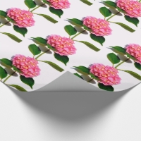 Pink hydrangea pink floral pink flower wrapping paper